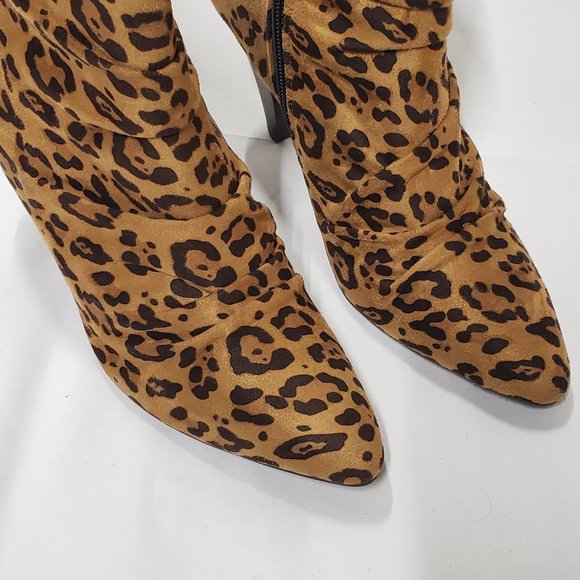 NWT! Impo Leopard Print Ankle Booties Size 8.5 - Picture 5 of 10